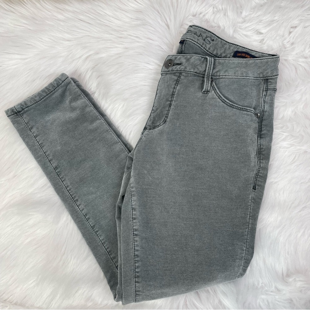 Jag‎ Jeans Mera Skinny Ankle Low Rise Smokey Grey Gray Corduroy Fabric Size 6